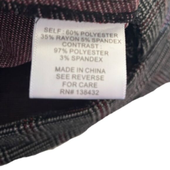 ModCloth plaid high rise crop pants GRAY SIZE 18 - Picture 10 of 10